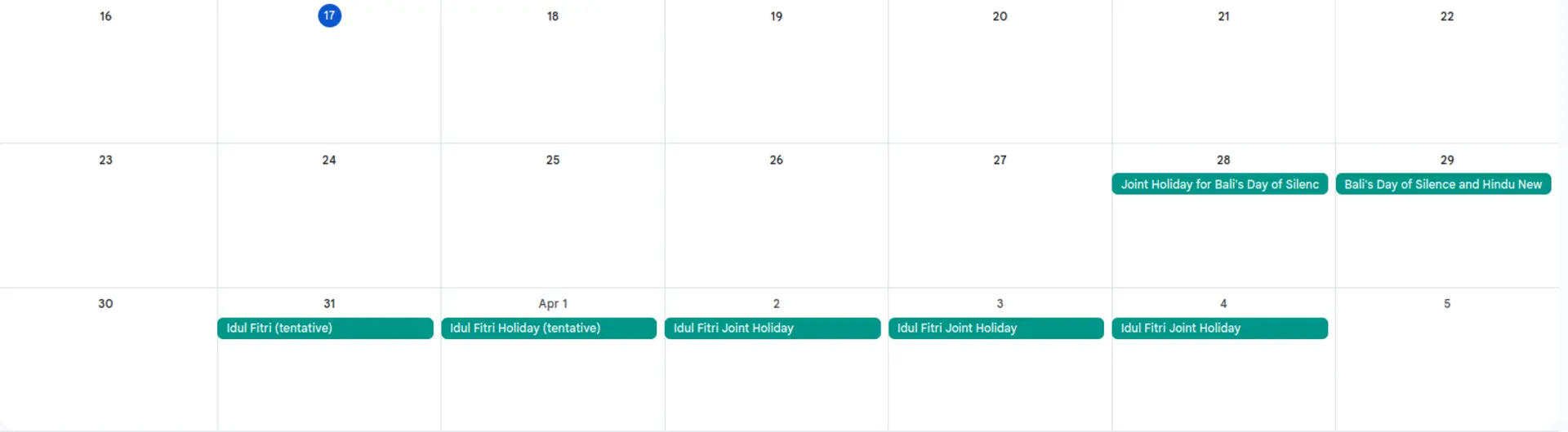 Google Calendar