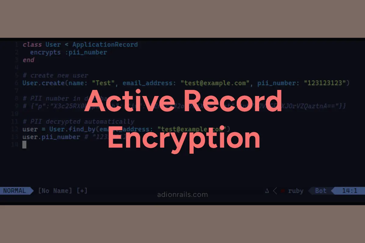 Enkripsi atribut dengan Active Record Encryption